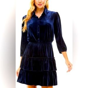 COPY - City Studio Blue Velvet Dress
